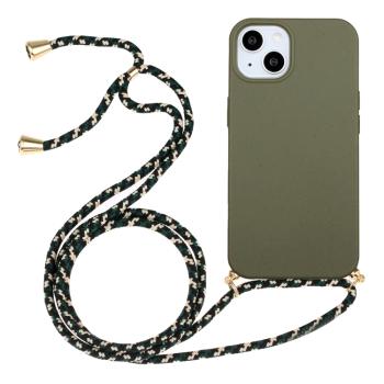 ROPE Kryt so šnúrkou Apple iPhone 15 tmavozelený