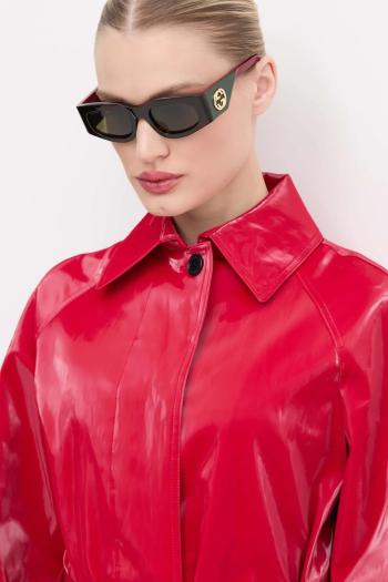 Slnečné okuliare Gucci dámske, čierna farba, GG1664S