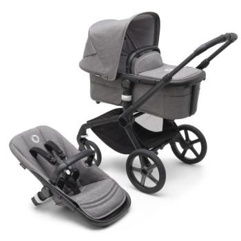 BUGABOO Kočík kompletný Fox 5 Black/Grey melange-Grey melange