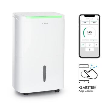 Klarstein DryFy Connect 40 Smart, Odvlhčovač vzduchu, WiFi, Kompresný, 40l/d, 35-45m², Biela