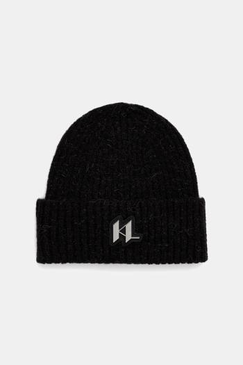 Čiapka Karl Lagerfeld K/MONOGRAM čierna farba, bavlnená, A3M33075