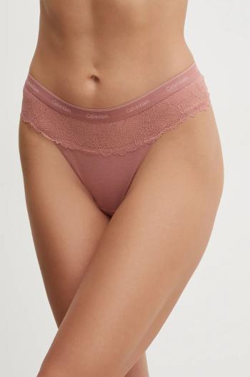 Tangá Calvin Klein Underwear ružová farba, 000QF7980E