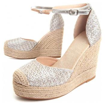 Leindia  87291  Espadrilky Strieborná