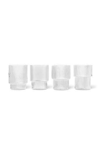 Sada pohárov ferm LIVING Ripple Glasses 4-pak