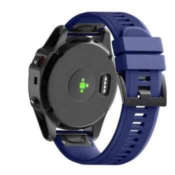 BStrap Silicone Acton remienok na Garmin Fenix 5 / 6 / 6 Pro / 7 / 8 47mm / E, dark blue (SGA001C03)