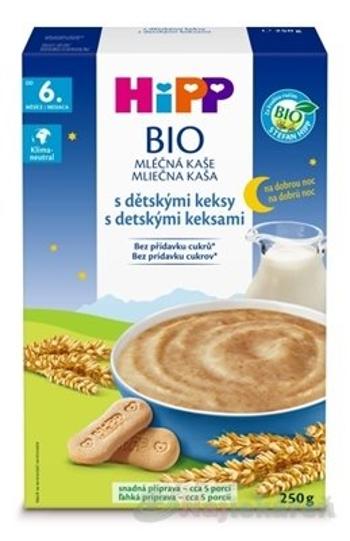 HIPP BIO MLIEČNA KAŠA Dobrú noc S detskými keksami (od 6. mesiaca) 250g