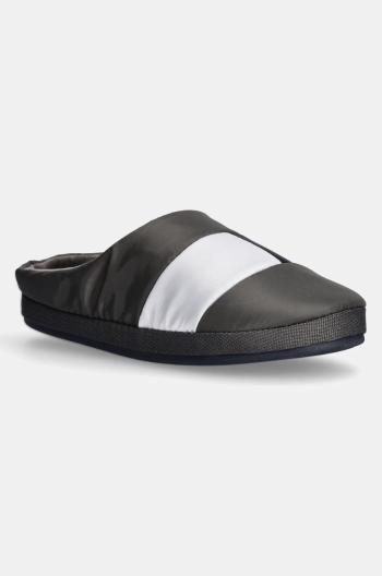Papuče Tommy Hilfiger HILFIGER NYLON FLAG HOUSE SHOE šedá farba, FM0FM05228