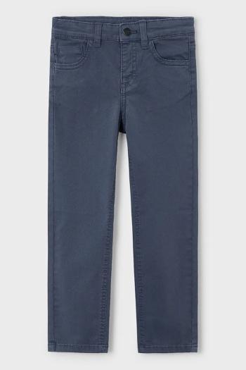 Nohavice Mayoral slim fit basic tmavomodrá farba, 517