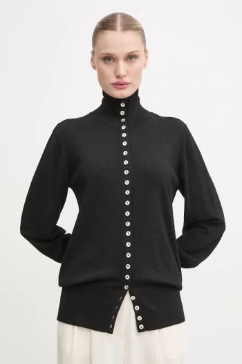 Kardigán Bruuns Bazaar dámsky, čierna farba, tenký, BBW4279