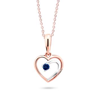Cutie Diamonds Nežný bicolor prívesok z ružového zlata so zafírom DZ6300-1602-40-SF-X-R4
