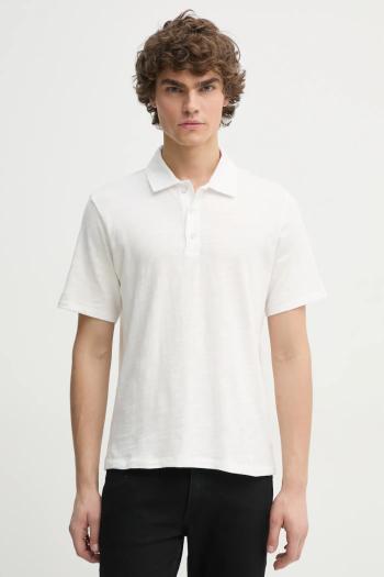 Bavlnené polo tričko Rag & Bone biela farba, jednofarebné, MBC23FT012CA12