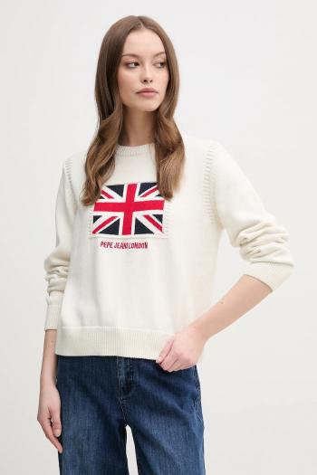 Bavlnený sveter Pepe Jeans NUNA dámsky, béžová farba, PL702293