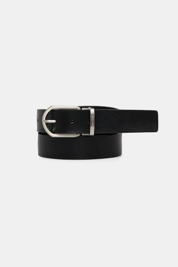 Kožený opasok Calvin Klein pánske, čierna farba, K50K512838