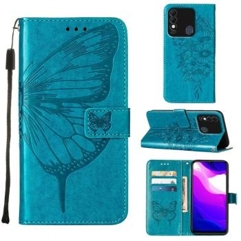 ART Peňaženkový kryt Tecno Spark 8 BUTTERFLY modrý
