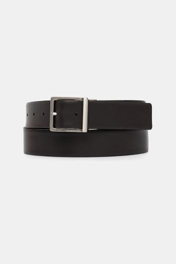 Obojstranný kožený opasok Calvin Klein pánsky, čierna farba, K50K512836