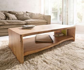 Konferenčný stolík Live Edge 130x60 cm akácia prírodný nepravidelný