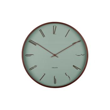 Karlsson 6014GR dizajnové nástenné hodiny zelená, pr. 40 cm