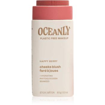 Attitude Oceanly Plastic Free Makeup tuhá krémová lícenka pre suchú až citlivú pleť odtieň Happy Berry 8.5 g