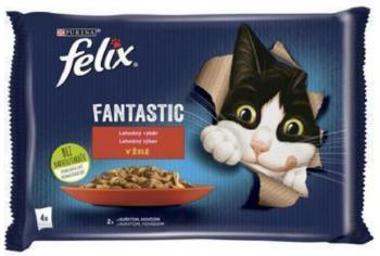 FELIX Fantastic cat Multipack hovädzie&kura v želé kapsičky pre mačky 4x85g