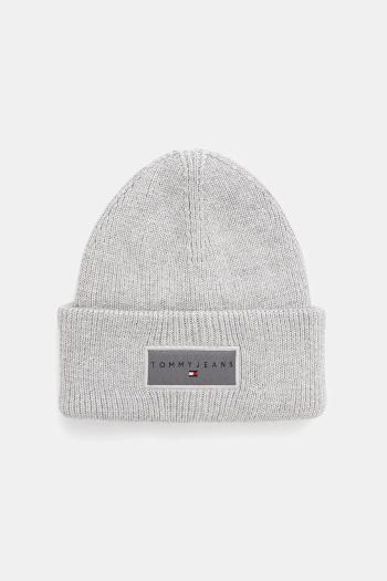 Bavlnená čiapka Tommy Jeans šedá farba, AM0AM13666