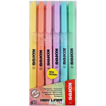 KORES HIGH LINER PASTEL súprava 6 farieb (36246)