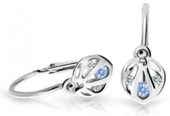 Cutie Jewellery Slušivé detské náušnice z bieleho zlata C2265-10-X-2 svetlo modrá