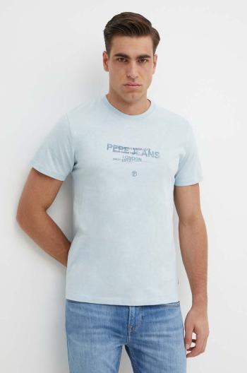 Bavlnené tričko Pepe Jeans CINTHOM pánske, s potlačou, PM509369