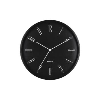 Karlsson 5988BK dizajnové nástenné hodiny čierne,priemer 30 cm