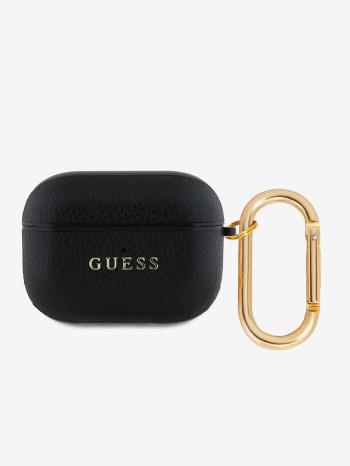 Guess PU Grained Classic Logo Pouzdro pro AirPods Pro Black Tok Lila