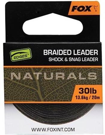 Fox náväzcová šnúrka naturals braided leader 20 m - 50 lb