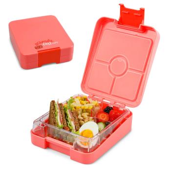 Klarstein schmatzfatz easy Snackbox, 4 priehradky, 18 x 15 x 5 cm