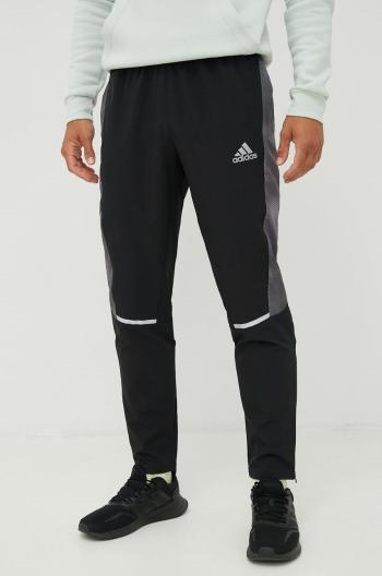 Tepláky adidas Performance pánske, čierna farba, s potlačou