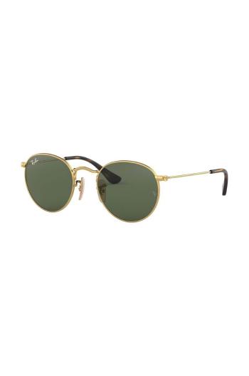 Detské slnečné okuliare Ray-Ban Round Kids JUNIOR ROUND zelená farba, 0RJ9547S,