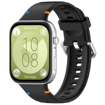 WAVY Silikónový remienok pre Huawei Watch Fit 4 / Fit 4 Pro čierny