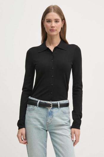 Kardigán Calvin Klein dámsky, čierna farba, tenký, K20K208101