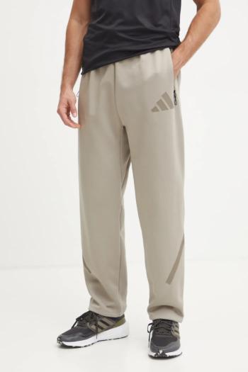 Tepláky adidas Z.N.E. šedá farba, s potlačou, JC6716