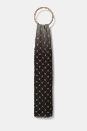 Vlnený šál Tory Burch T Monogram Oblong hnedá farba, vzorovaný, 169645-250
