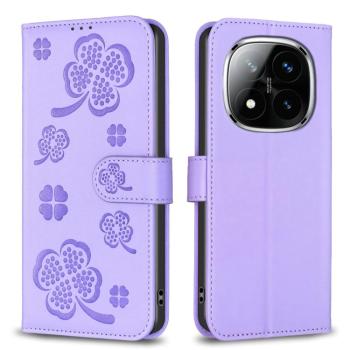 ART CLOVER Peňaženkový obal pre Xiaomi Redmi Note 14 Pro fialový