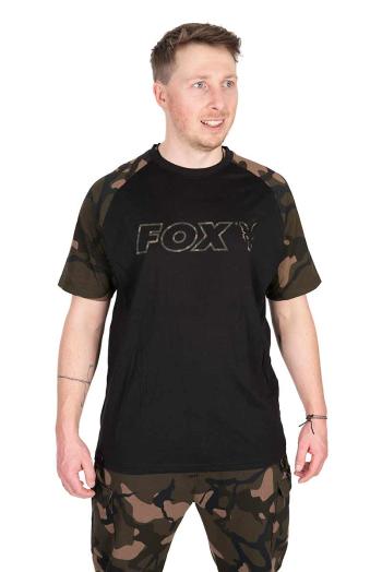 Fox tričko black camo outline t-shirt - l