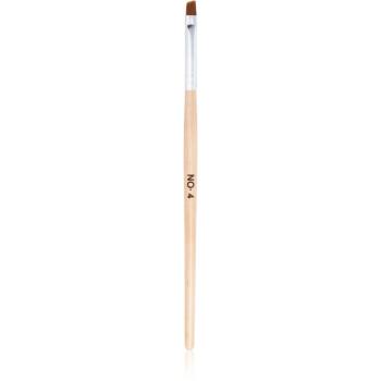 NEONAIL Wooden Brush štetec na nanášanie gélových produktov typ No. 4 Angled 1 ks