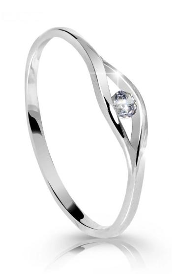 Cutie Diamonds Jemný zásnubný prsteň z bieleho zlata s briliantom DZ6108-10-X-2 54 mm