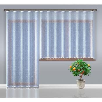 Hotová záclona nebo balkonový komplet, Loreta, bílá 250 x 120 cm