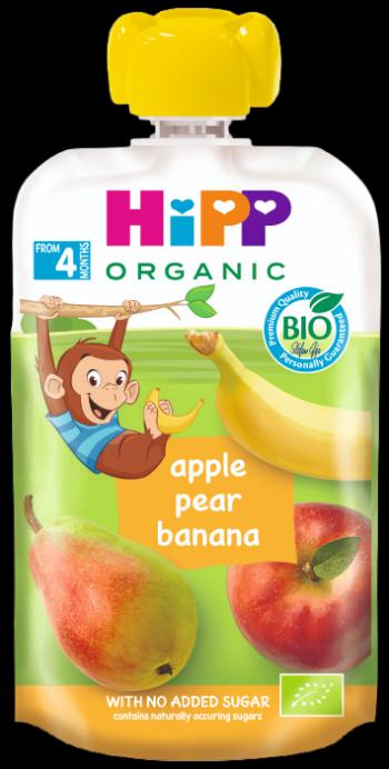 HIPP BIO 100% ovocie Jablko-Hruška-Banán 100 g