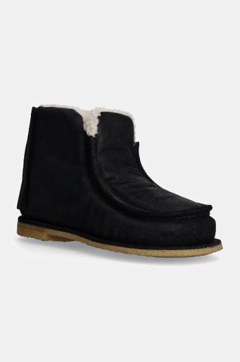Semišové snehule JW Anderson Ankle Boot dámske, čierna farba, ANW43065A