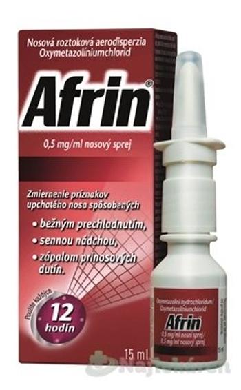 Afrin 0,5 mg/ml nosový sprej proti nádche 15ml