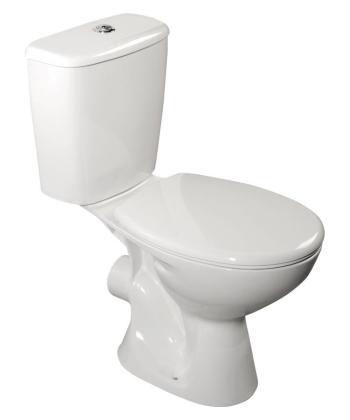 AQUALINE - JUAN WC kombi misa, dvojtlačidlo, zadný odpad, biela LC2154