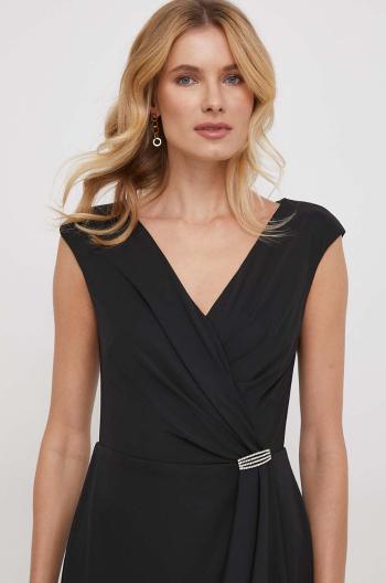 Šaty Lauren Ralph Lauren čierna farba,mini,rovný strih,253906356
