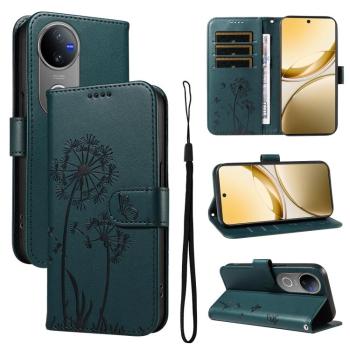 ART DANDELION Peňaženkové puzdro pre Vivo V50 5G tmavozelené
