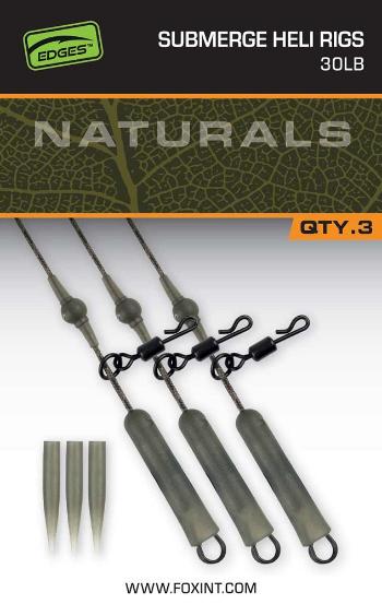 Fox montáž naturals submerged heli rigs leaders 75 cm 3 ks - 30 lb