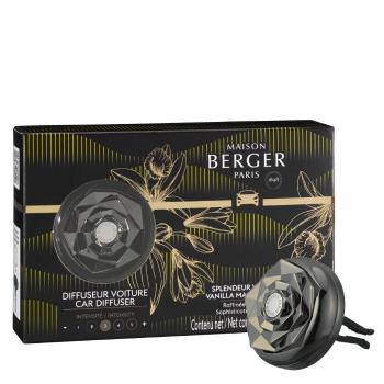 Maison Berger Paris Difúzer do auta Kali čierny s náplňou Veľkolepá vanilka Vanilla Magnificence (Car Diffuser)